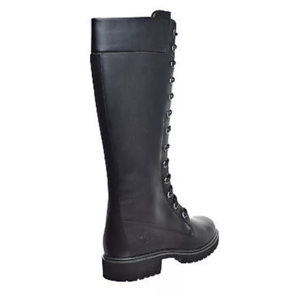 Timberland 8632A Black leather Women's Tall 14 inch Boots Side Zip size 6 NEW - Picture 4 of 11